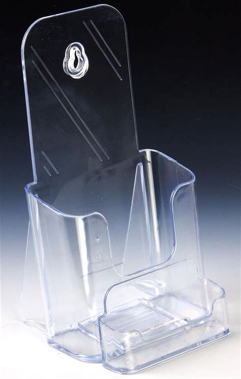 brochure holder with business card pocket